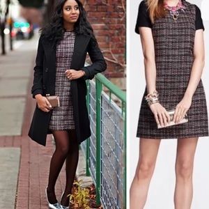 💋Banana Republic $118 Black Pink Tweed Dress
